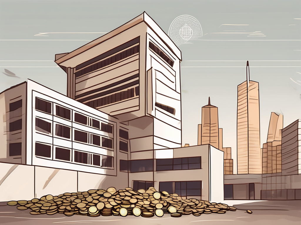 A typical international school building in bahrain with a backdrop of the city skyline