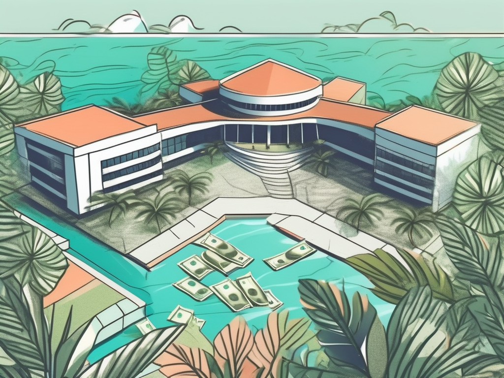 A typical international school in maldives surrounded by tropical scenery