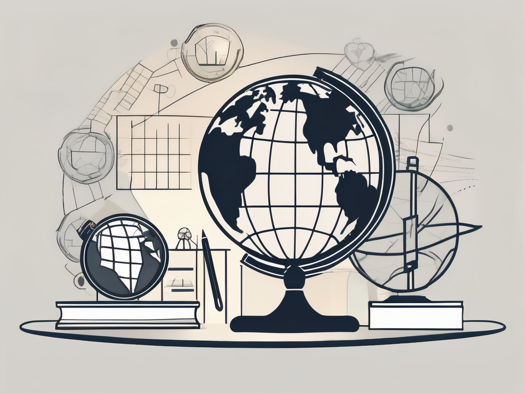 A globe focused on brazil