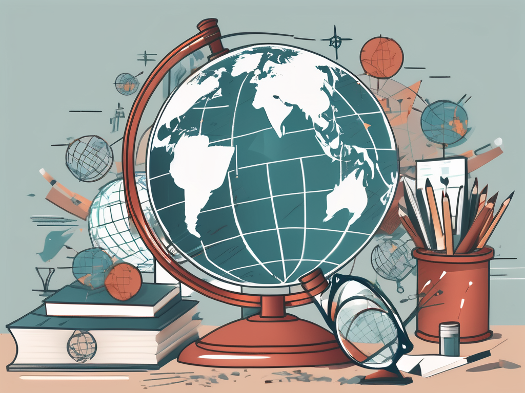 A globe focused on china