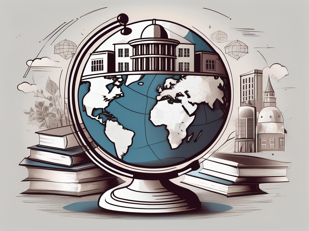 A globe focused on estonia