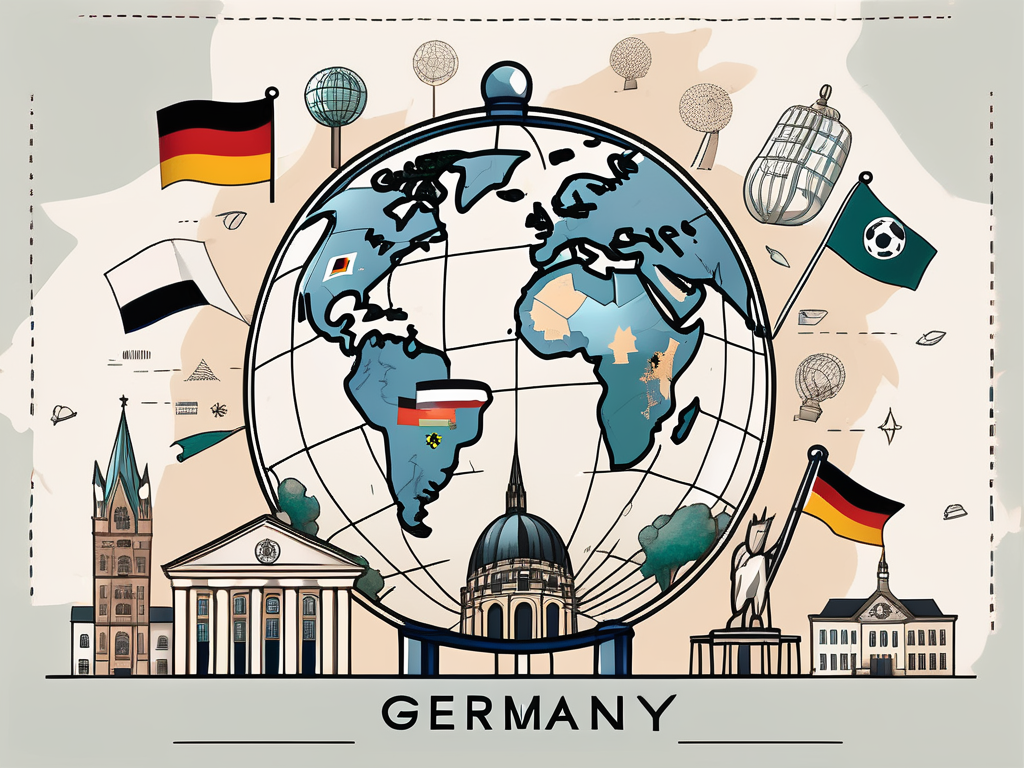 A globe focused on germany