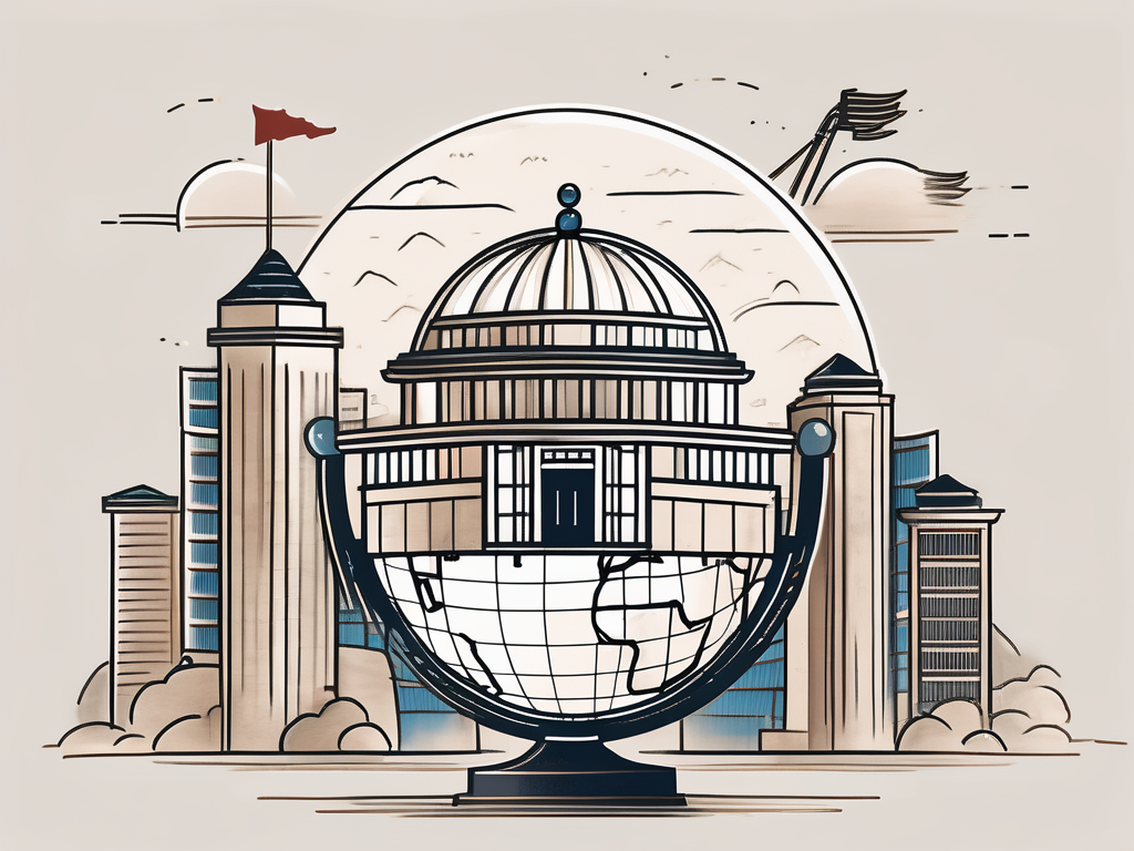 A globe focused on china