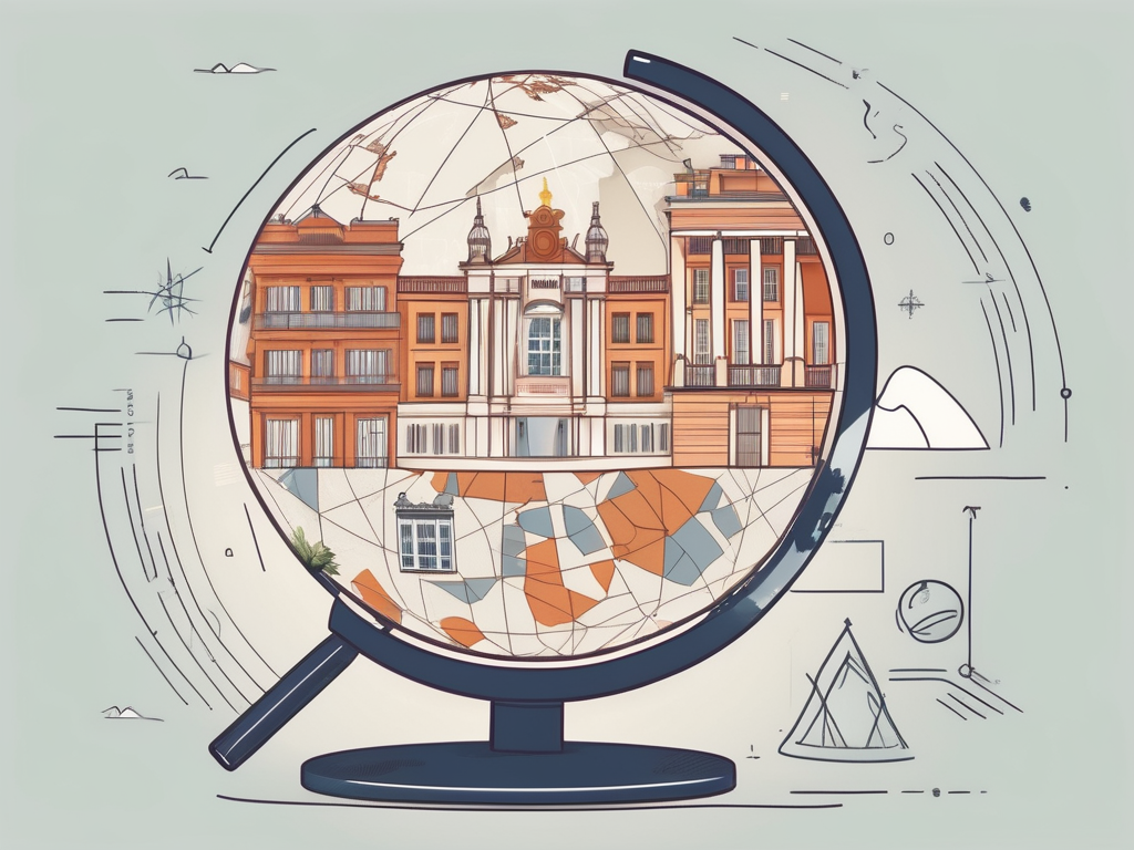 A globe focused on spain