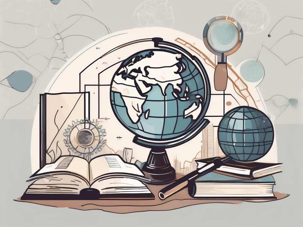 A globe focused on indonesia