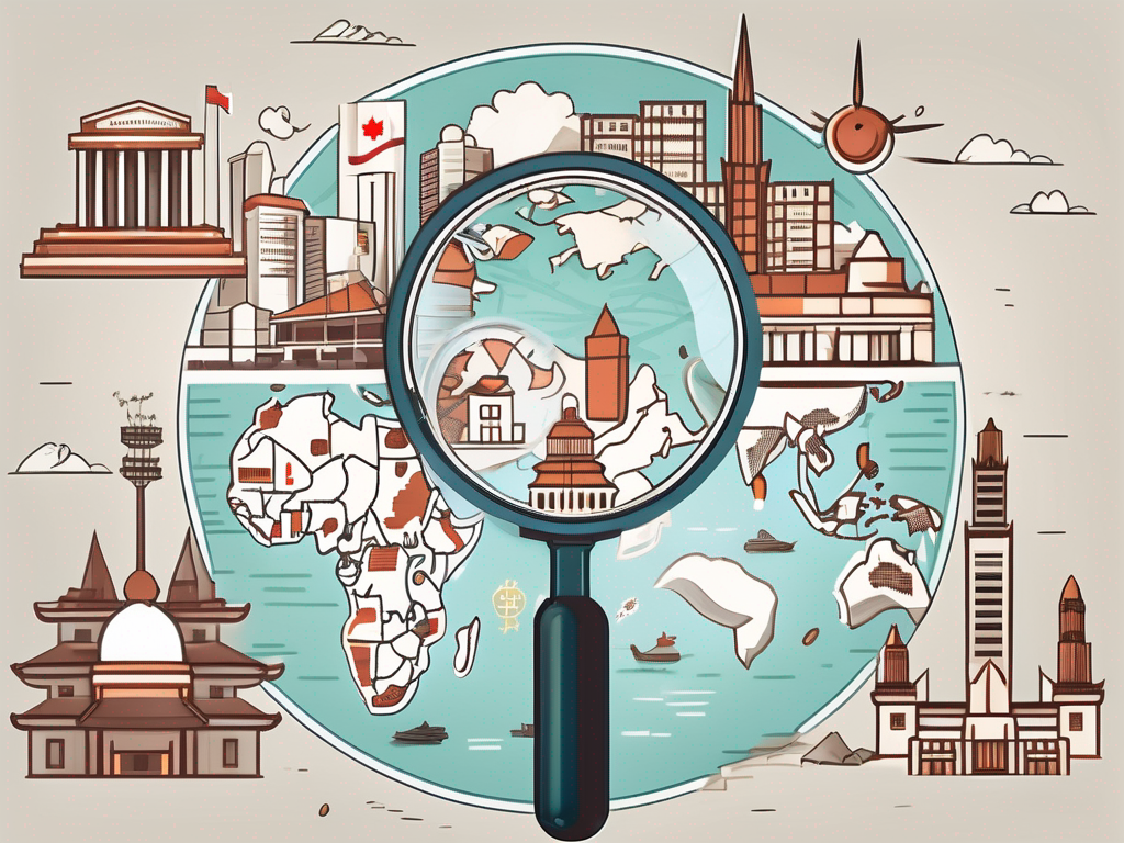 A global map highlighting indonesia