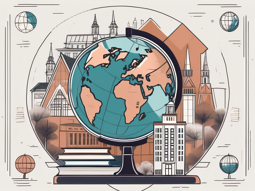 A globe focused on latvia