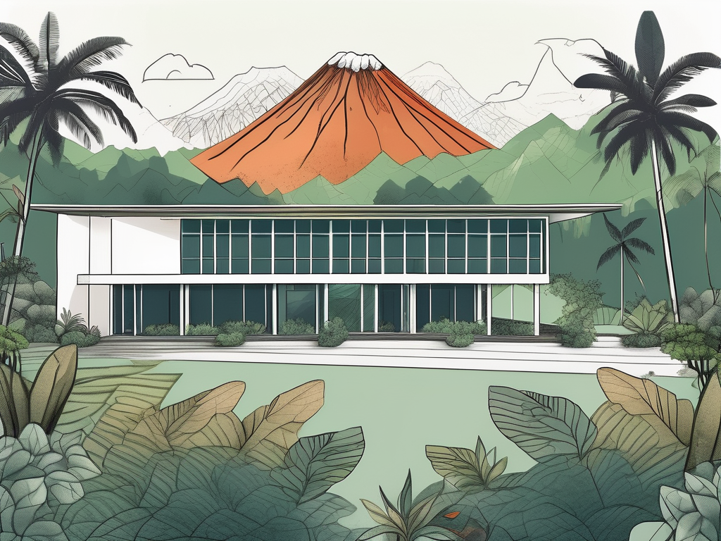 An international school building surrounded by papua new guinea's iconic landscapes