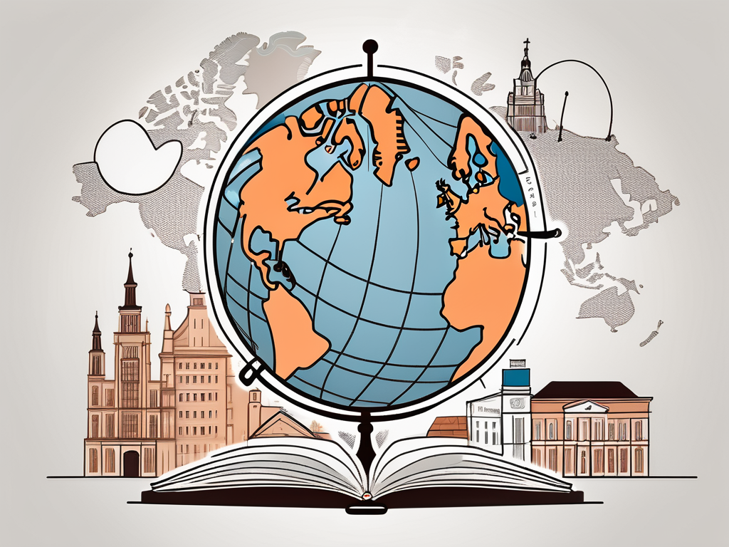 A globe focused on europe