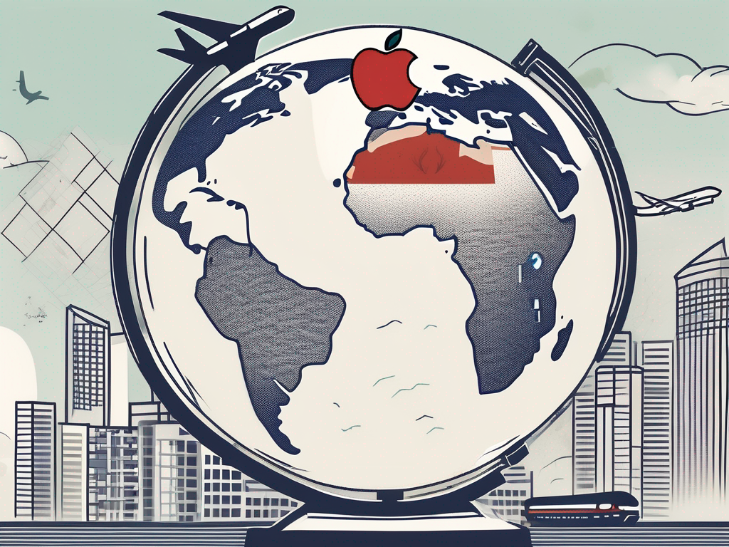 A globe focused on singapore