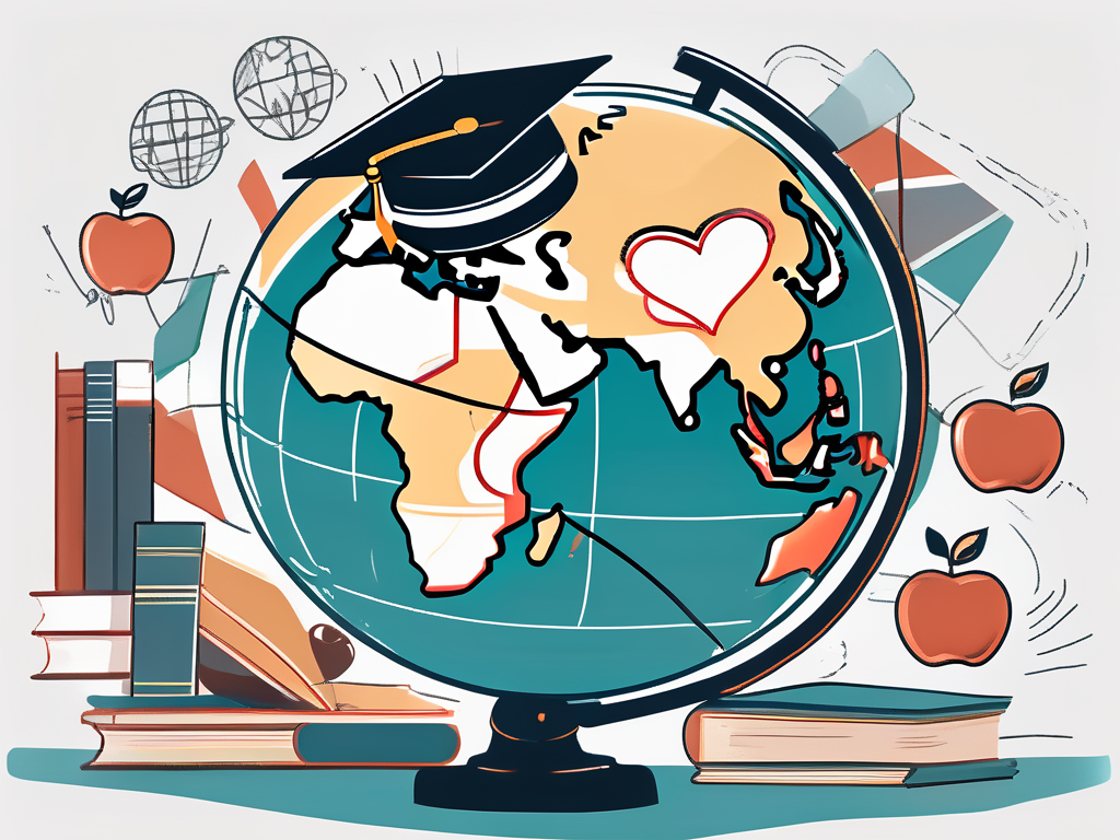 A globe focused on south africa