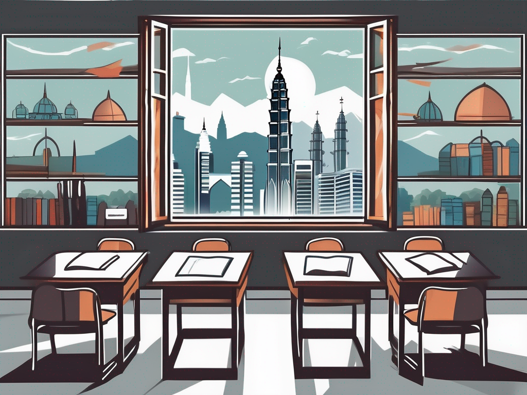 A classroom setting with diverse educational materials