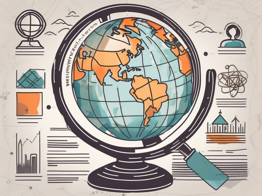 A globe focused on vietnam