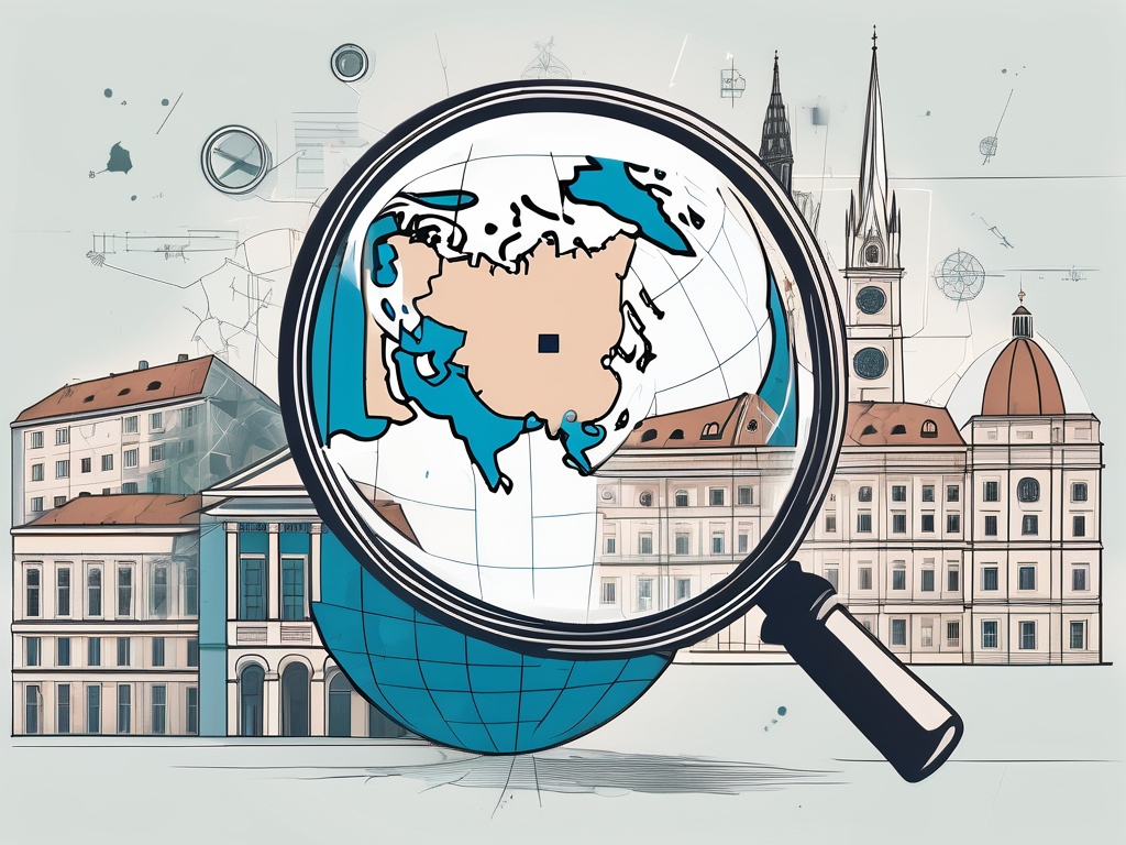 A globe focused on europe