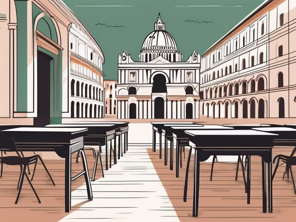 A classic italian classroom setting