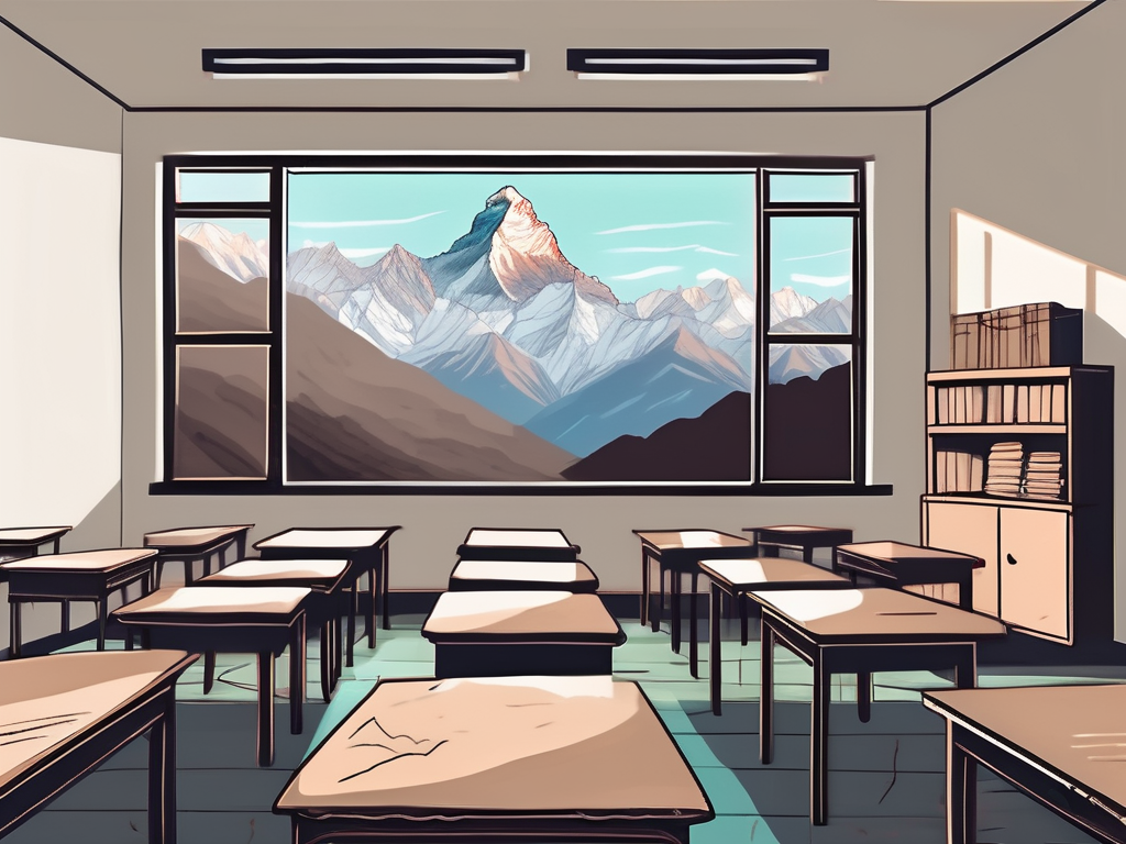 A classroom setting with diverse educational materials