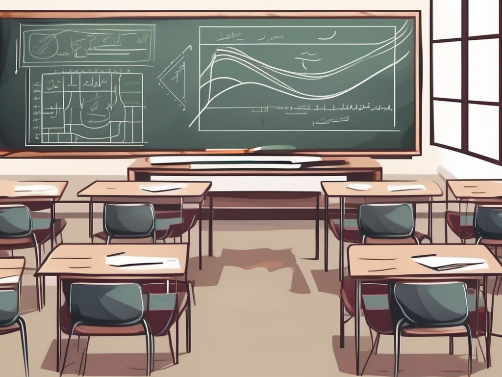 A classroom setting with traditional qatari architectural elements