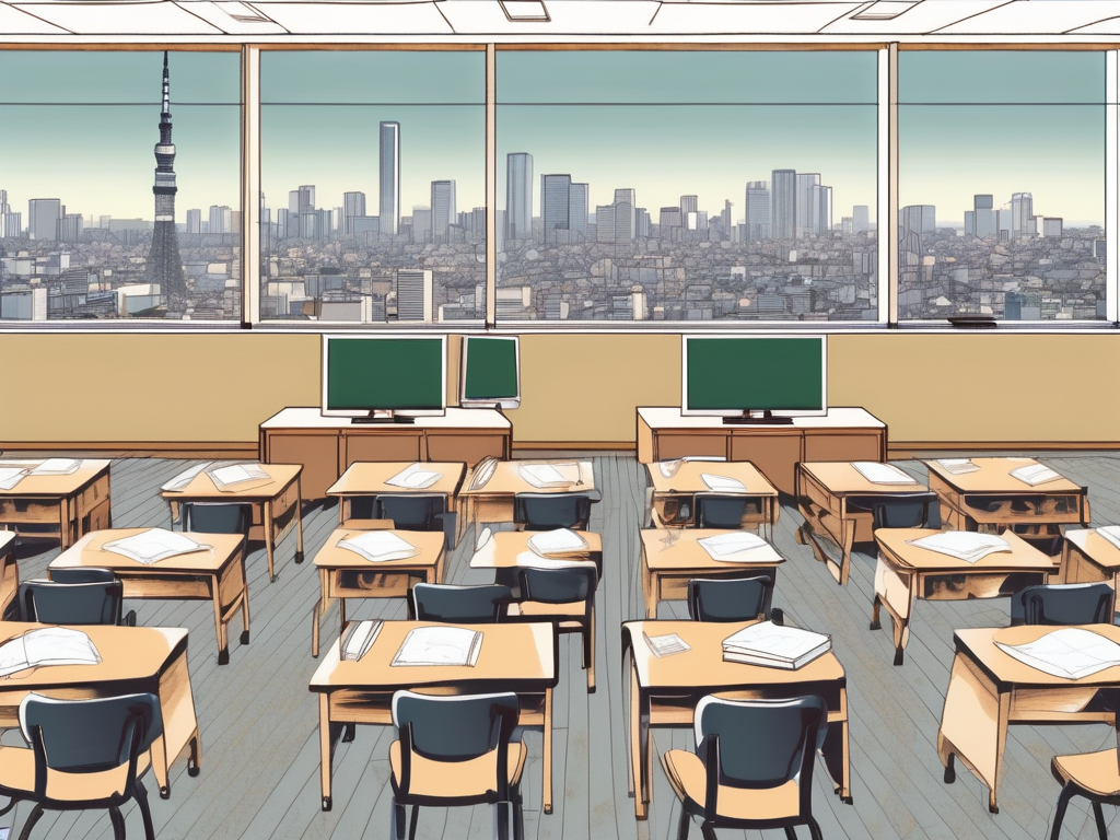 A classroom setting in an international school in tokyo