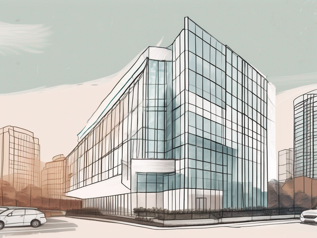 The concordia international school shanghai building with a few application documents and a laptop nearby