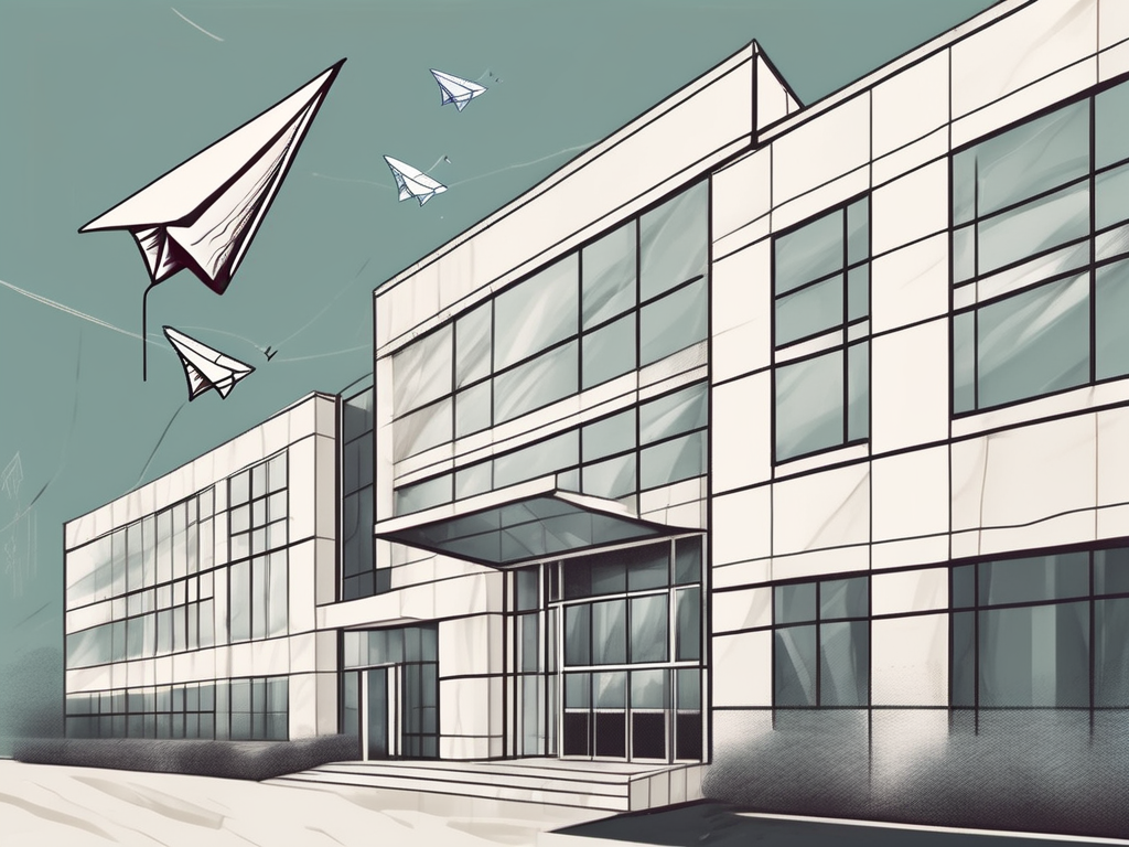 The shanghai french school's building with a symbolic representation of a job application