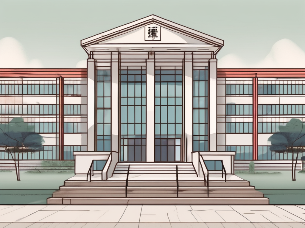 The shanghai high school international division building with a pathway leading towards it