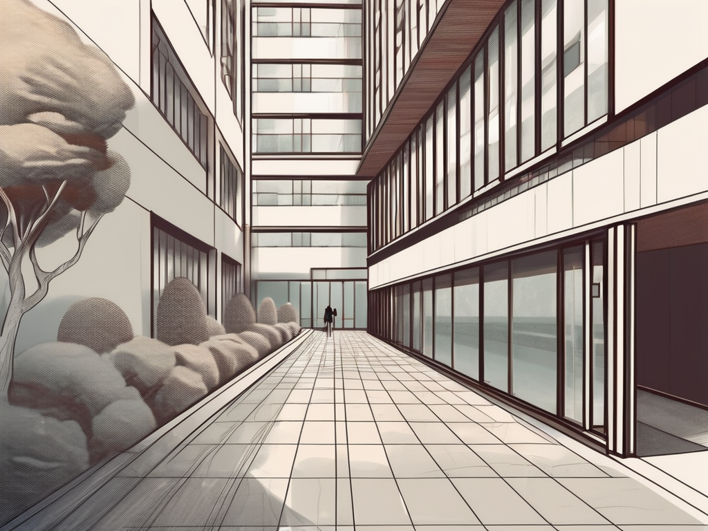 The yew wah school building in shanghai with a pathway leading up to it