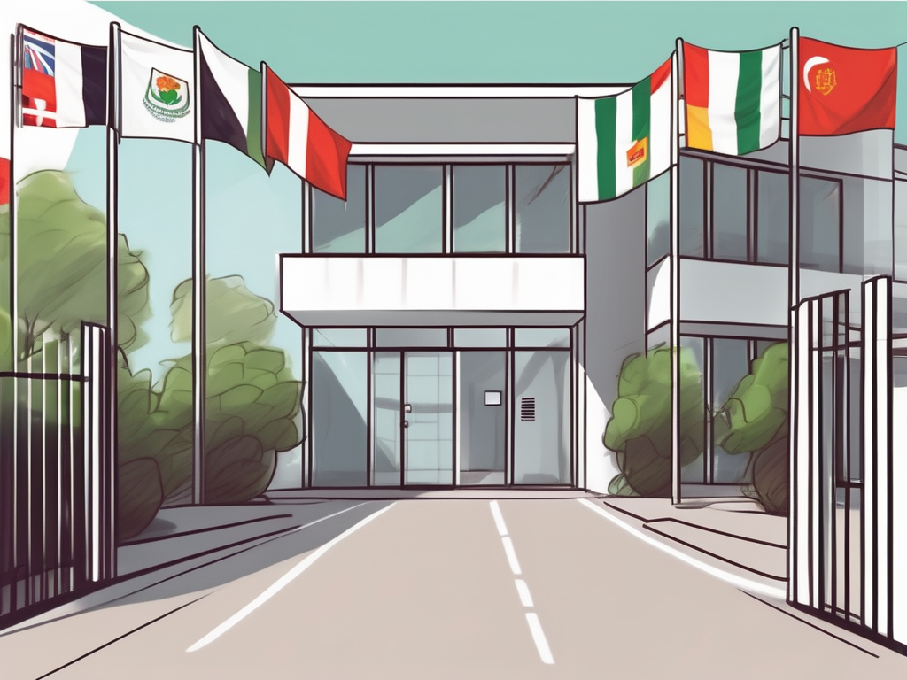 The beanstalk international bilingual school building with a path leading to its entrance