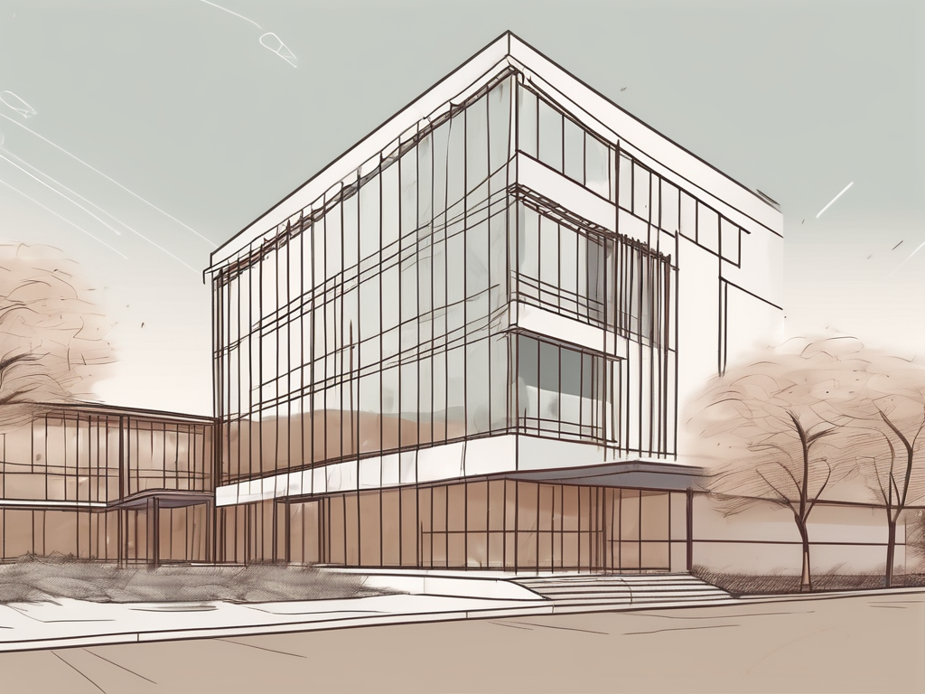 The beijing biss international school building with a job application form and a pen on the foreground