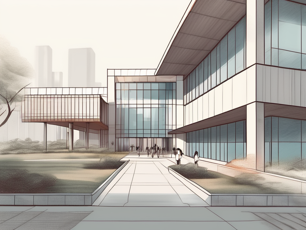 The changzhou trina international school building with a path leading to its entrance