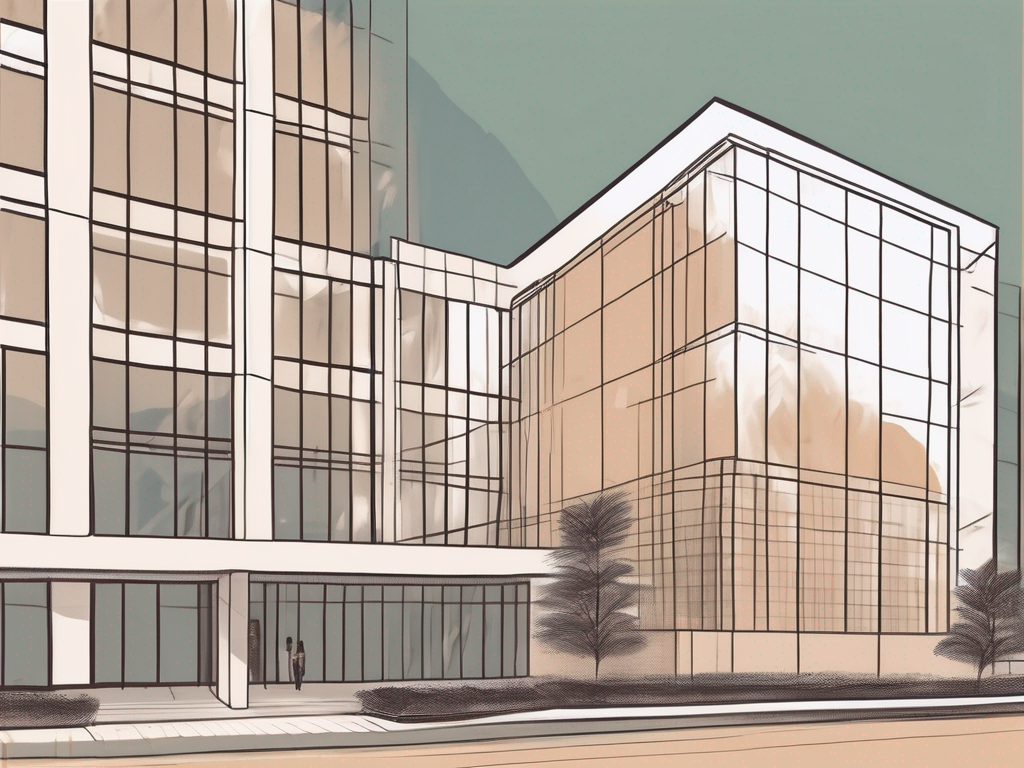 The american international school of guangzhou building with a prospective job applicant's resume and briefcase nearby