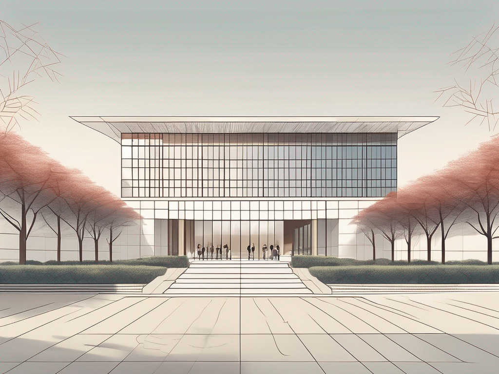 The british international school of nanjing building with a focus on its architectural details and a subtle hint of chinese culture in the background