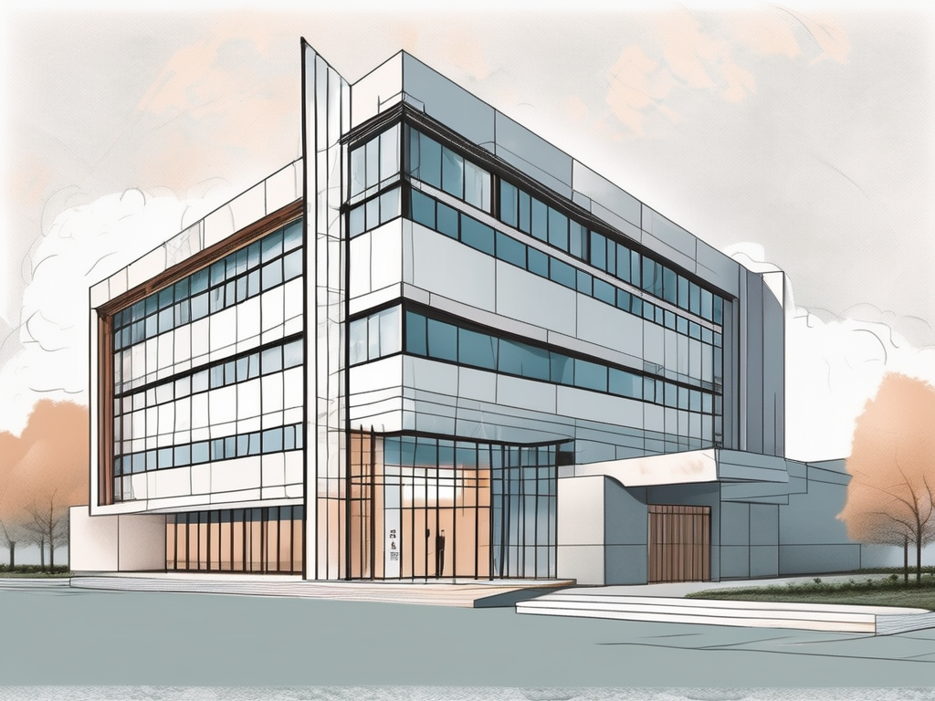 The shenyang transformation international school building with an open door