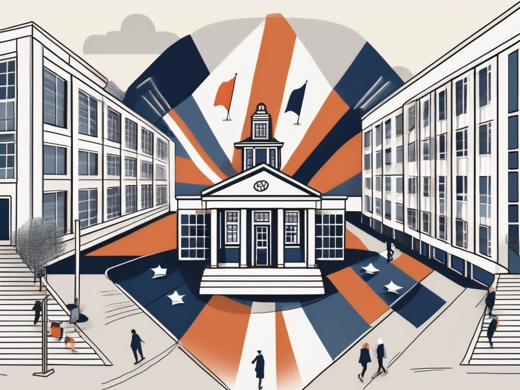 The international school of amsterdam building with a path leading to its entrance