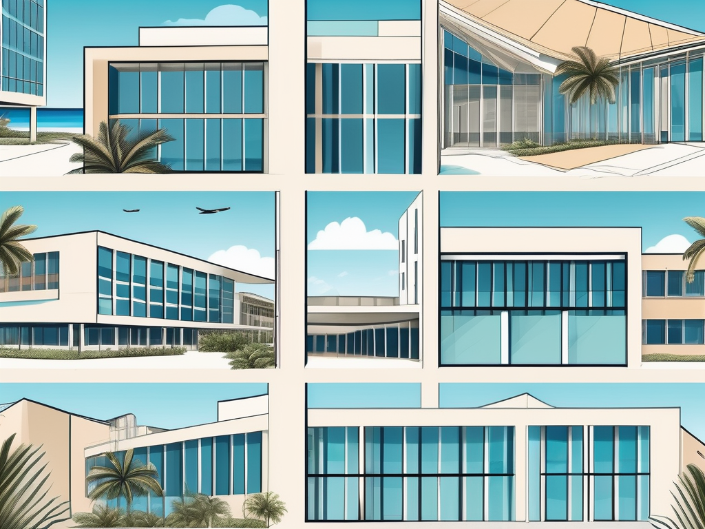 Five different school buildings