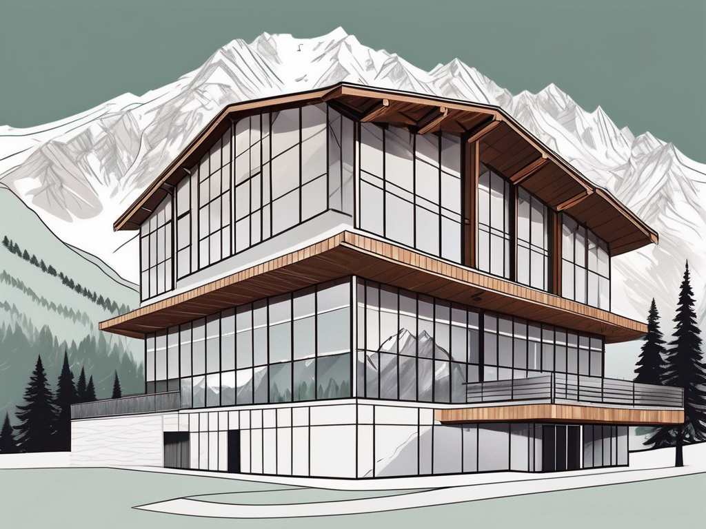 The lyceum alpinum zuoz school building nestled in the picturesque swiss alps