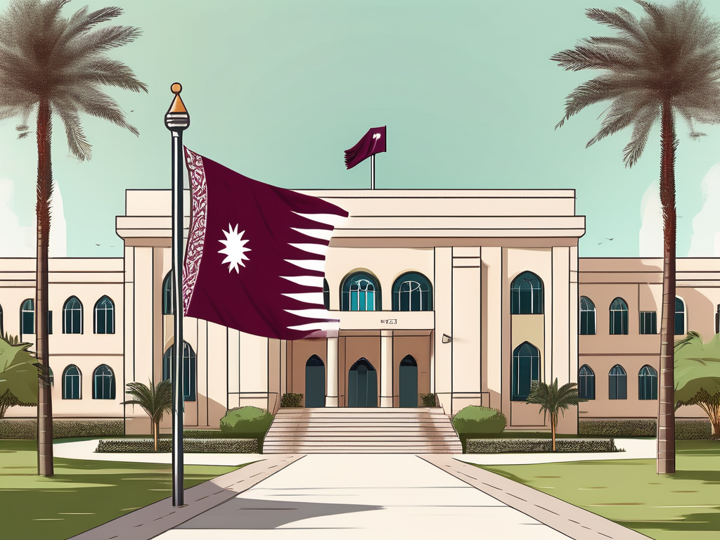 A prestigious school building in qatar