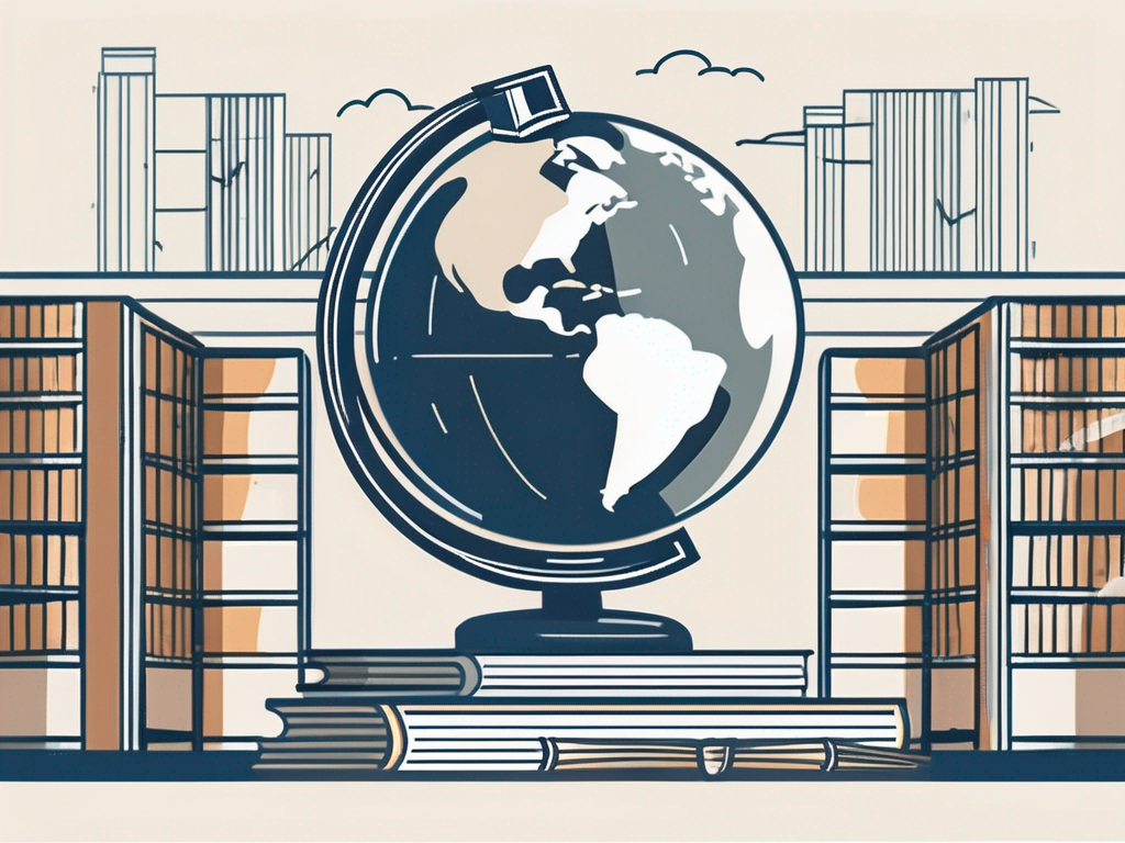 Vienna international school's building with a globe