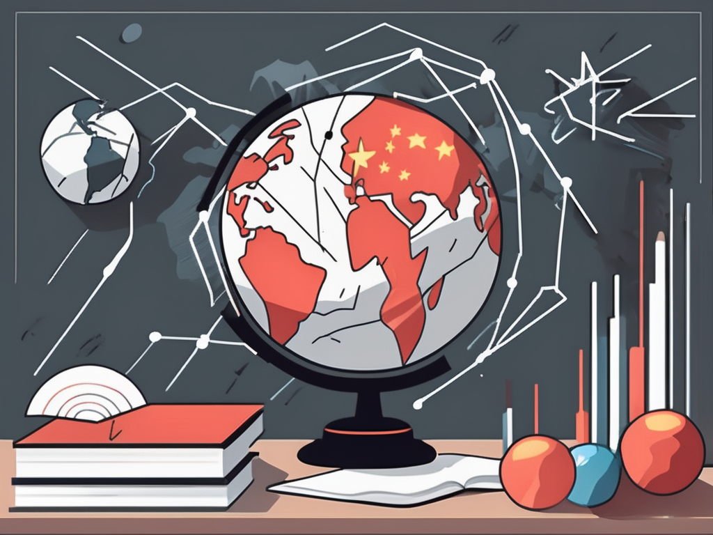 A classroom setting in china with scattered teaching materials