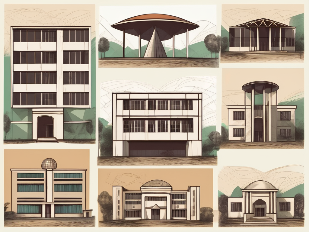 Five different school buildings