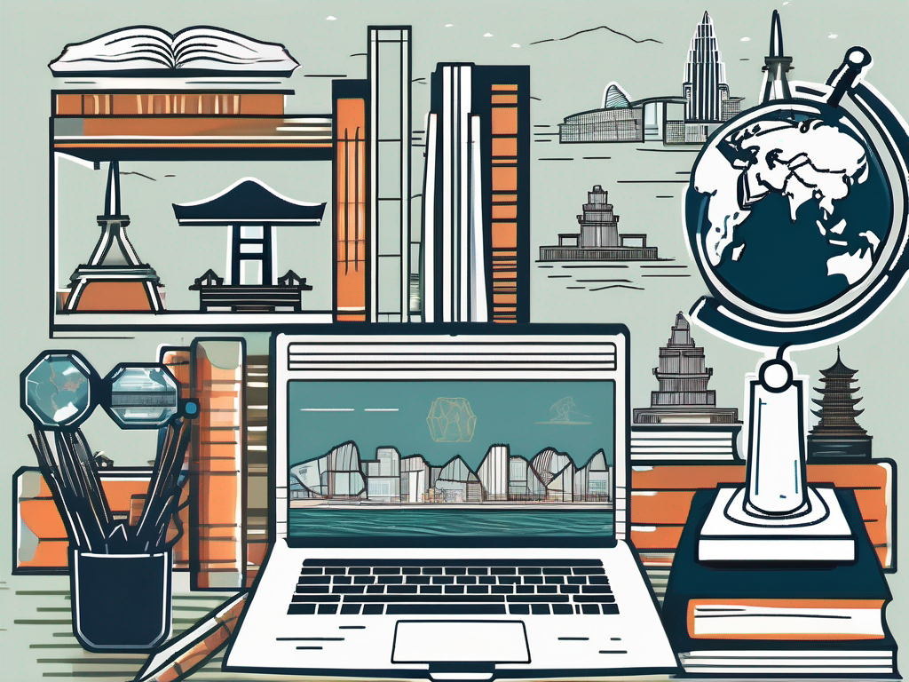 A diverse collection of educational tools such as books