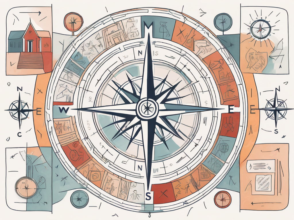 A globe with various educational symbols like books