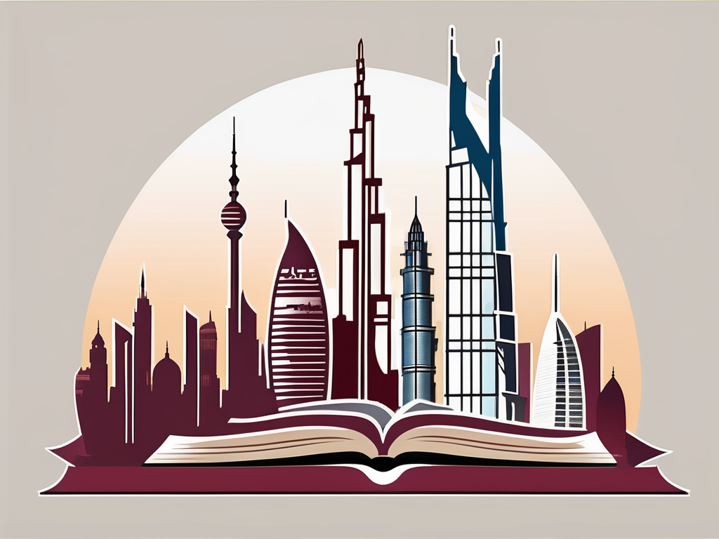 Iconic landmarks from qatar and dubai