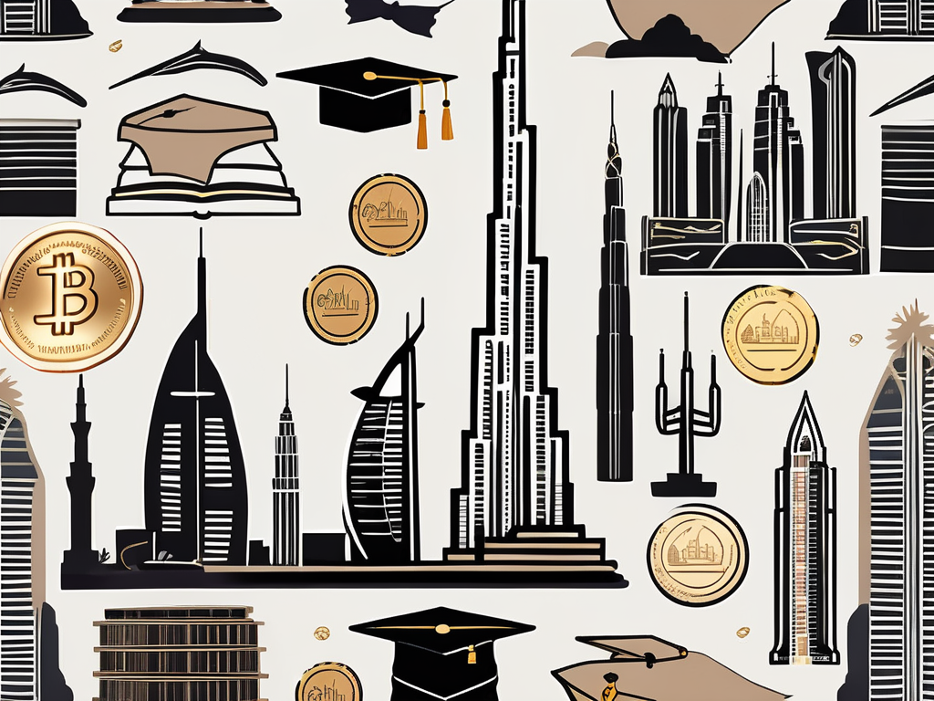 Various symbols of dubai