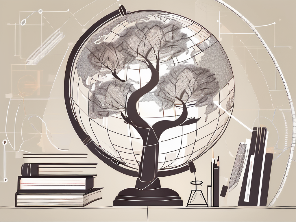 Various teaching tools such as a globe