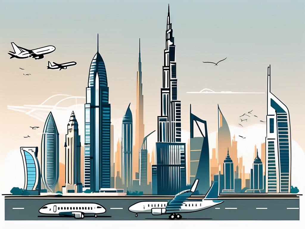 A bustling dubai cityscape