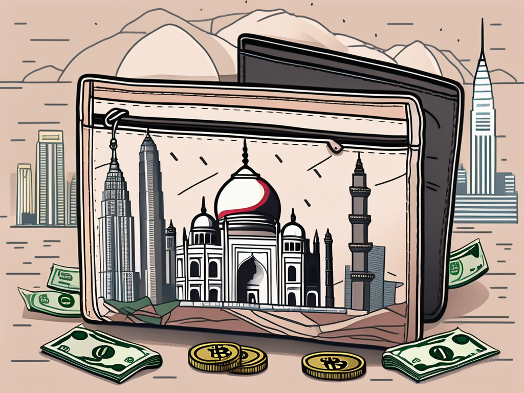 A wallet overflowing with various currencies