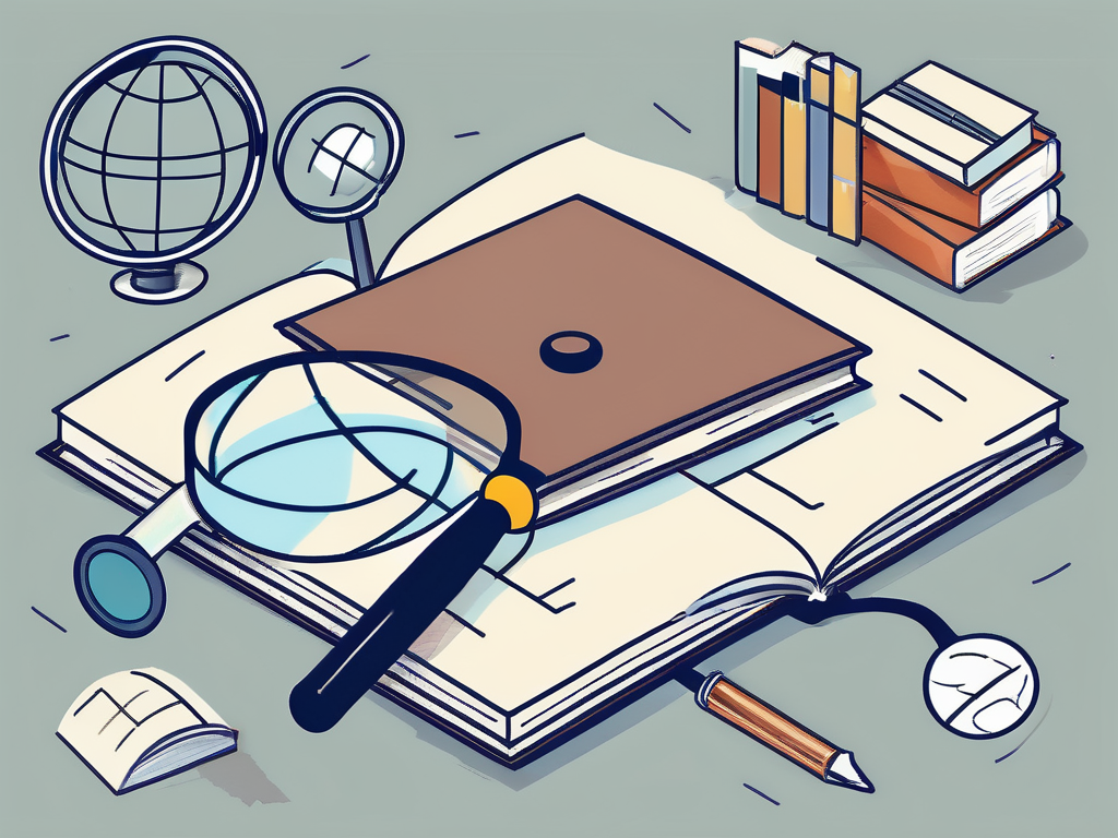 A magnifying glass hovering over a checklist