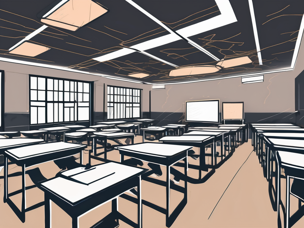 A modern classroom setting in china