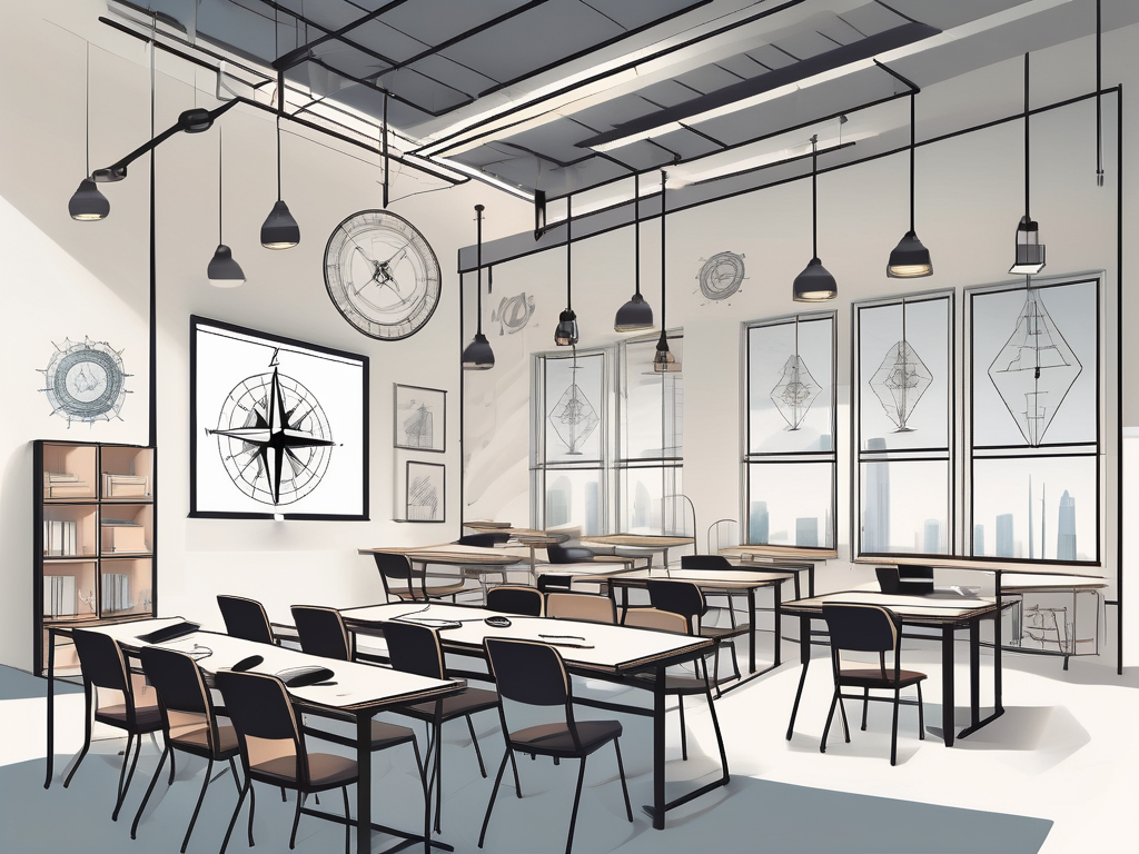 A modern classroom setting in dubai