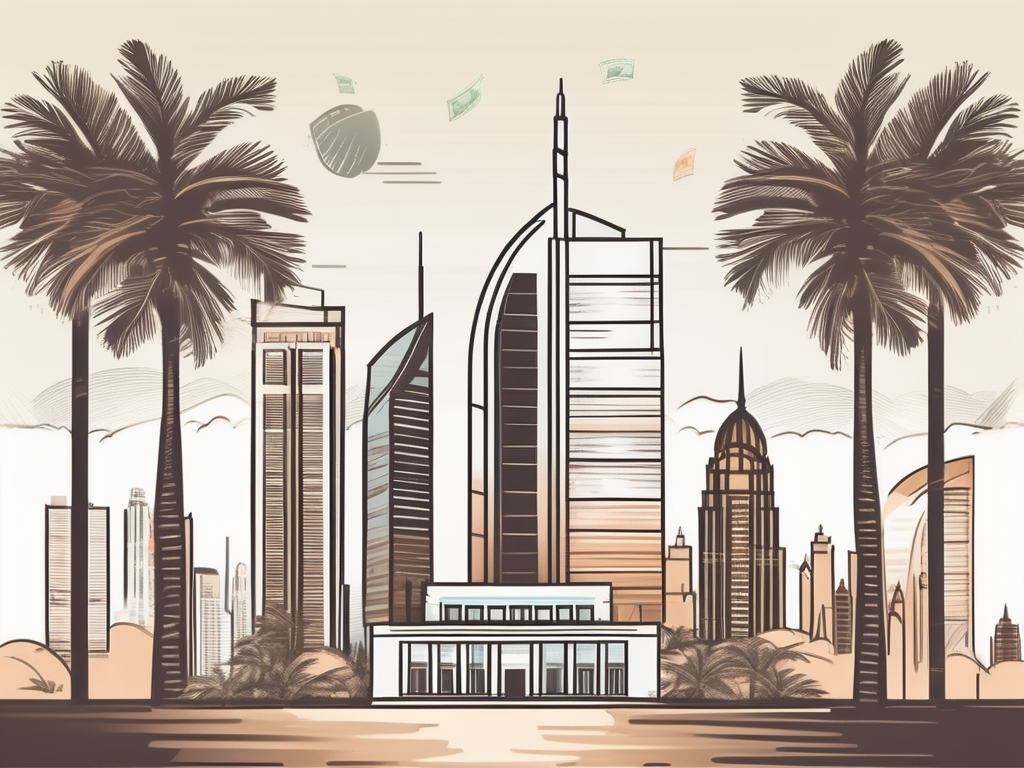 A school building with a summer backdrop